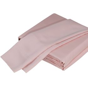 Luxuriously Soft 100% Viscose Derived from Bamboo 4-Piece Sheet Set, Oeko-TEX Certified, King - Pale Rose