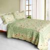 [Heavenly Creatures] Cotton 3PC Vermicelli-Quilted Printed Quilt Set (Full/Queen Size)