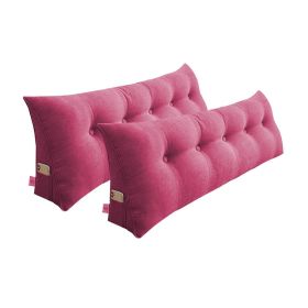 SOGA 2X 120cm Pink Triangular Wedge Bed Pillow Headboard Backrest Bedside Tatami Cushion Home Decor