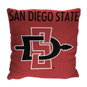 Cal State San Diego OFFICIAL NCAA "Stacked" Woven Pillow; 20" x 20"