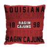 Louisiana @ LAF OFFICIAL NCAA "Stacked" Woven Pillow; 20" x 20"