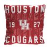 Houston OFFICIAL NCAA "Stacked" Woven Pillow; 20" x 20"