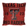 Texas Tech OFFICIAL NCAA "Stacked" Woven Pillow; 20" x 20"