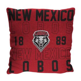 New Mexico OFFICIAL NCAA "Stacked" Woven Pillow; 20" x 20"