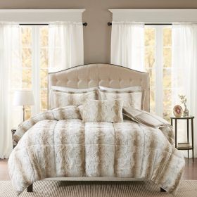 4PC Faux Fur Comforter Set