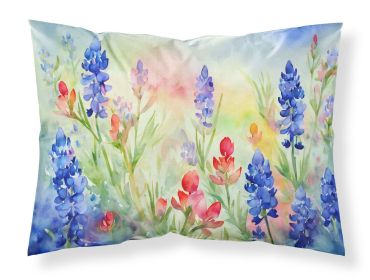 Texas Bluebonnets in Watercolor Standard Pillowcase Lightweight Super Soft Easy Care Decorative Artwork Pillowcase, Standard