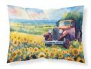 Kansas Sunflowers in Watercolor Standard Pillowcase Lightweight Super Soft Easy Care Decorative Artwork Pillowcase, Standard