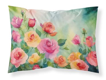 Roses in Watercolor Standard Pillowcase Lightweight Super Soft Easy Care Decorative Artwork Pillowcase, Standard