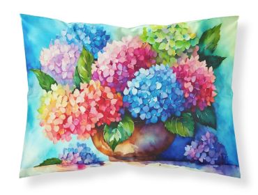 Hydrangeas in Watercolor Standard Pillowcase Lightweight Super Soft Easy Care Decorative Artwork Pillowcase, Standard