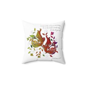 Decorative Throw Pillow Cover, Affirmation - i Shall Not Be Weary In Well Doing - Galatians 6:9 Print, V1