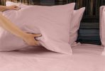 Luxurious Viscose from 100% Bamboo 2-Piece Pillowcase Set , Oeko-TEX Certified, Queen - Pale Rose