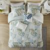 6 Piece Oversized Cotton Comforter Set with Throw Pillow