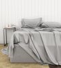 Bamboo Cotton Sheets Soft and Smooth with Viscose from Bamboo Light Grey Full