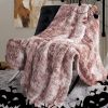 Ruched Faux Fur Throw