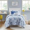 5 Pcs Floral Striped Comforter Set(Full/Queen)