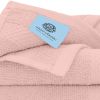 Luxury Cotton Washcloths Large Hotel Spa Bathroom Face Towel 12 Pack 13x13 inch Pink