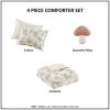 4 Pcs Mushroom Garden Comforter Set(Full/Queen)