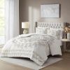 3 Piece Tufted Cotton Chenille Duvet Cover Set