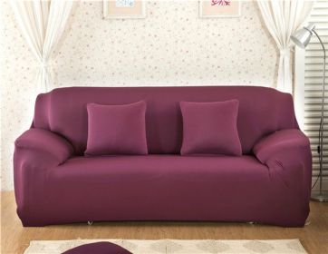 Solid Corner Sofa Covers Couch Slipcovers Elastica Material Sofa Skin Protector Cover Sofa Armchair (Option: 18-Three seat)