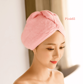 Women's Hair Dryer Cap, Absorbent Dry Hair Towel (Option: 3pcs Pink65)