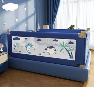 Bed Rails for Toddlers Extra Long Bed Guardrail for Kids (Color: Blue, size: 1.5M)