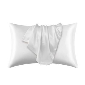 Silk Pillowcase for Hair and Skin, Mulberry Silk Pillow Cases 2Pack (Color: White, size: 50x66cm)