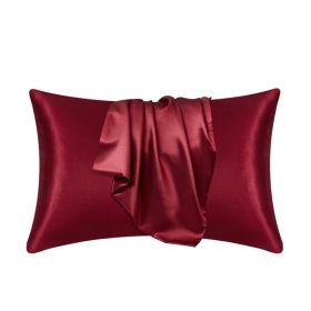 Silk Pillowcase for Hair and Skin, Mulberry Silk Pillow Cases 2Pack (Color: Red, size: 50x66cm)