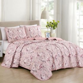 Flora 3PC BEDSPREAD SET (size: QUEEN)