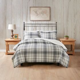 Faux Wool to Faux Fur Down Alternative Comforter Set (Color: as Pic)