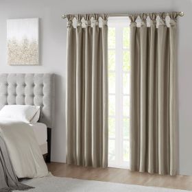 Twist Tab Total Blackout Window Curtain Panel(Only 1 Pc Panel) (Color: as Pic)