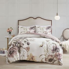 3 Piece Cotton Printed Duvet Cover Set (Color: as Pic)