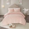 3-Piece Tufted Cotton Chenille Medallion Duvet Cover Set