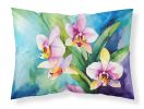 Orchids in Watercolor Standard Pillowcase Lightweight Super Soft Easy Care Decorative Artwork Pillowcase, Standard