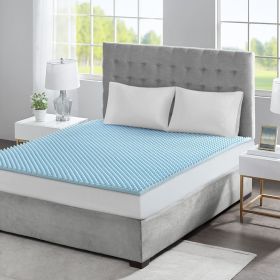 All Season Reversible Hypoallergenic 1.5" Cooling Mattress Topper (Color: as Pic)