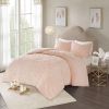 3-Piece Tufted Cotton Chenille Medallion Duvet Cover Set