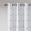 Total Blackout Metallic Print Grommet Top Curtain Panel(Only 1 Pc Panel)