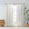 Linen Blend Light Filtering Curtain Panel Pair(2 Pcs Window Panels)