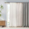 Linen Blend Light Filtering Curtain Panel Pair(2 Pcs Window Panels)