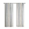 Cotton Printed Curtain Panel with Chenille Stripe and Lining(Only 1 Pc Panel)