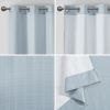 Basketweave Room Darkening Curtain Panel Pair(2 Pcs Window Panels)