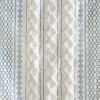 Cotton Printed Curtain Panel with Chenille Stripe and Lining(Only 1 Pc Panel)