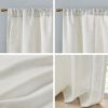 Linen Blend Light Filtering Curtain Panel Pair(2 Pcs Window Panels)