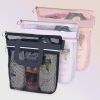 Portable Shower Tote Bag Transparent Mesh Cosmetic Bag Travel Toiletry Bag Mesh Beach Bag